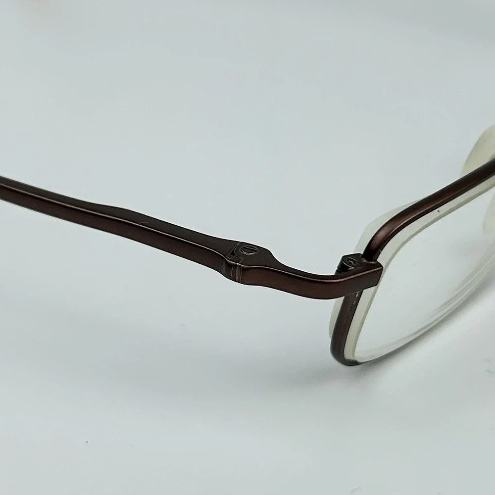 Randolph RE Elite Mens Eyeglasses Frame Brown Metal Rectangle 50-19-145 mm